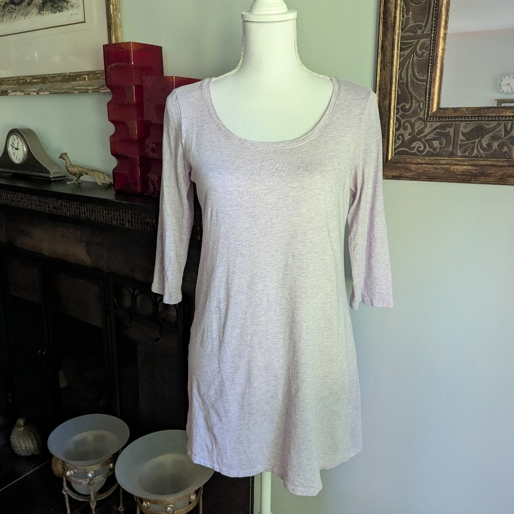 J.Jill Pure Jill Ballet Sleeve Tunic Top Heather Lilac Purple Women's Small 77